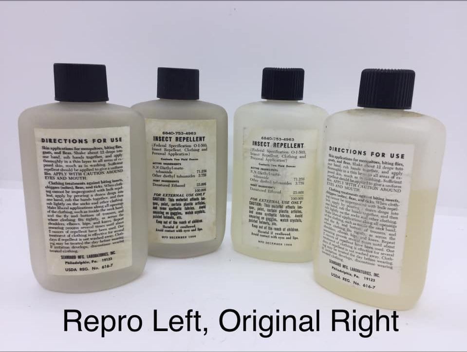 SOUVENEZVOUS 44 VIETNAM ERA INSECT REPELLENT BOTTLE COPY