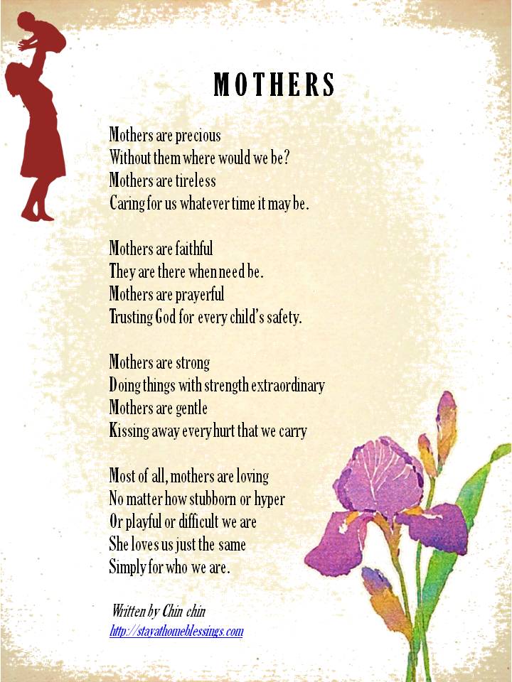 Mothers day poems from child picture