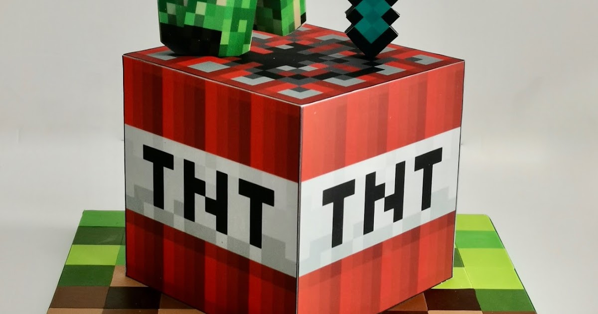 Celebrate with Cake! Minecraft TNT box single tier Cake
