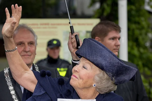 Princess Beatrix attends the official opening of the photo exhibition ‘Weer toekomst’ at the Museum Hilversum