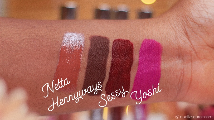 Colourpop ellarie collaboration swatches netta hennyways sessy yoshi