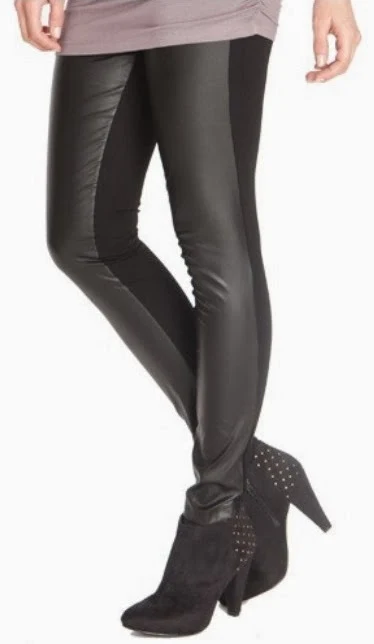 Seraphine Leggings with Leather Panels