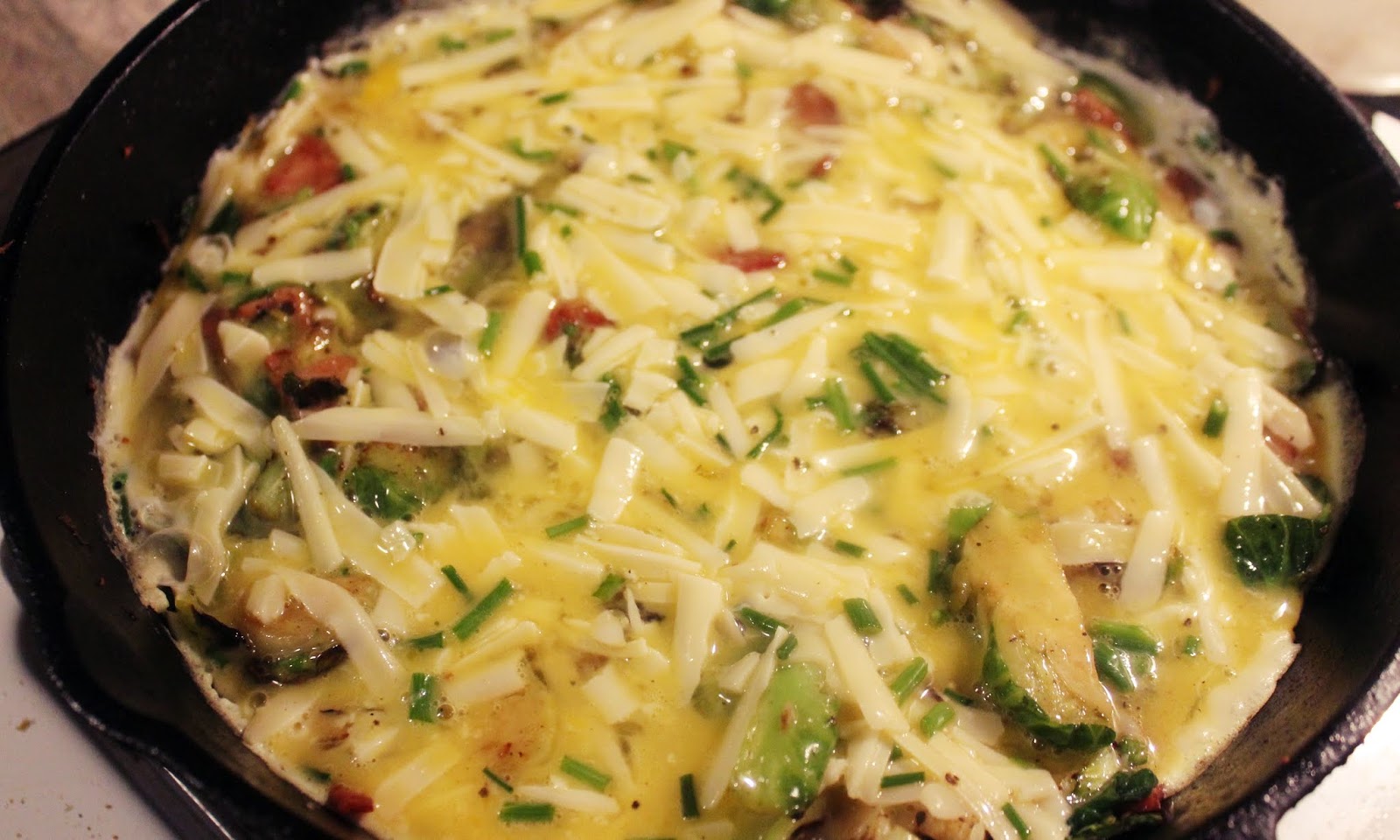 Who needs a quiche? (Brussels Sprout, Bacon and Gruyère Frittata) My