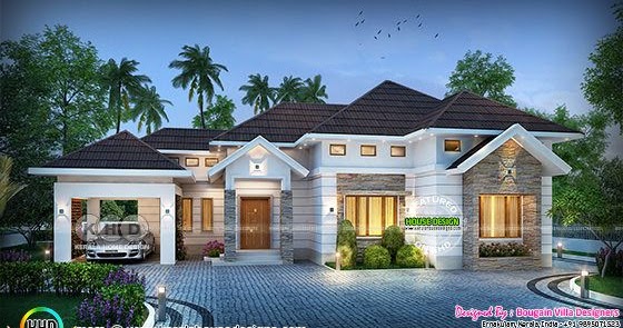 Single storied Classic style 3 BHK house 2800 sq.ft - Kerala home