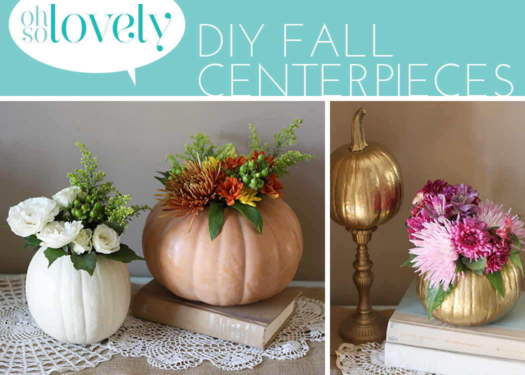 DIY fall floral pumpkin centerpieces make beautiful fall decor!
