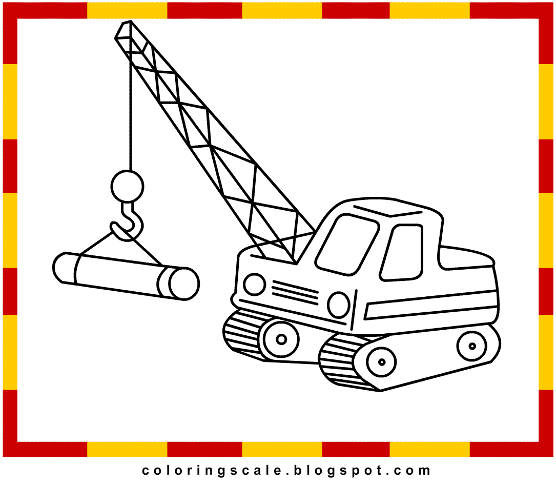 Coloring Pages Printable for kids: Crane Coloring pages for kids