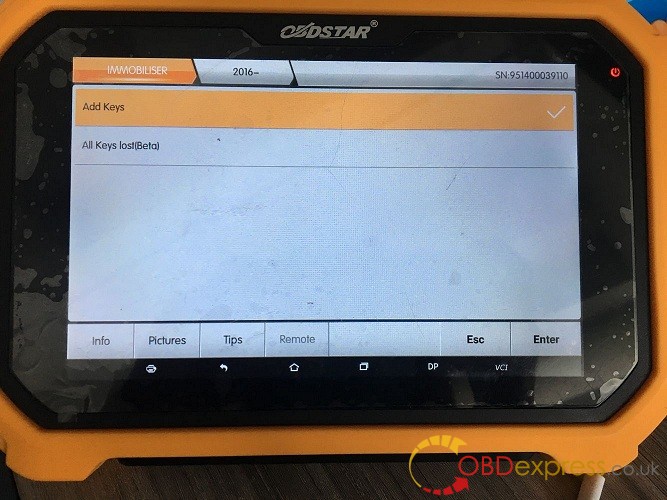 Add 2017 Renault Captur spare key with obdstar x300 dp plus 4