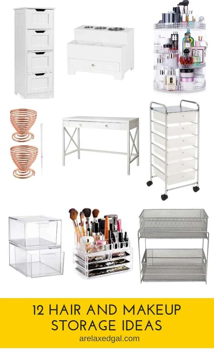 12 Storage Ideas For Your Hair & Makeup Products | A Relaxed Gal