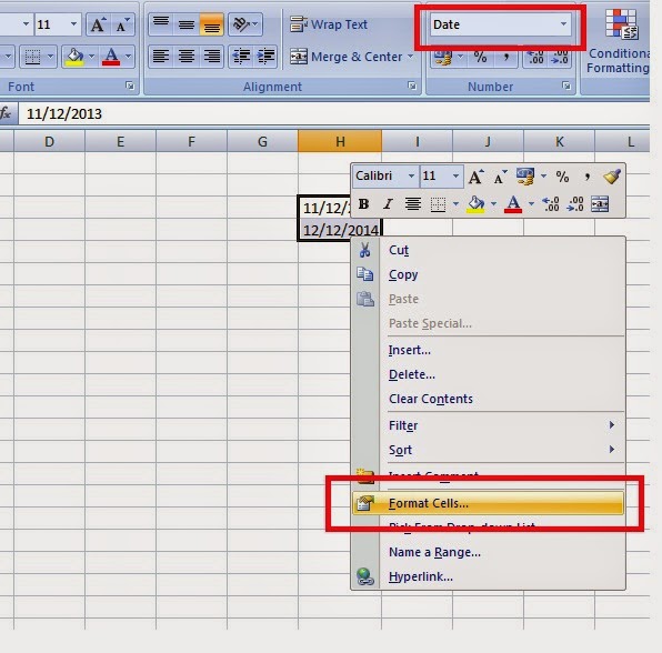 Bagaimana Format Tanggal Dan Hari Pada Excel 2007