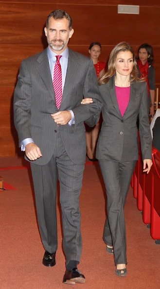 Prince Felipe and Princess Letizia attended the Santander Scholarships Delivery in Madrid