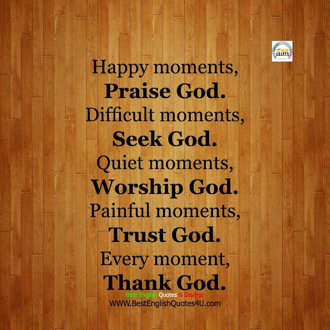 Happy moments, Praise God...