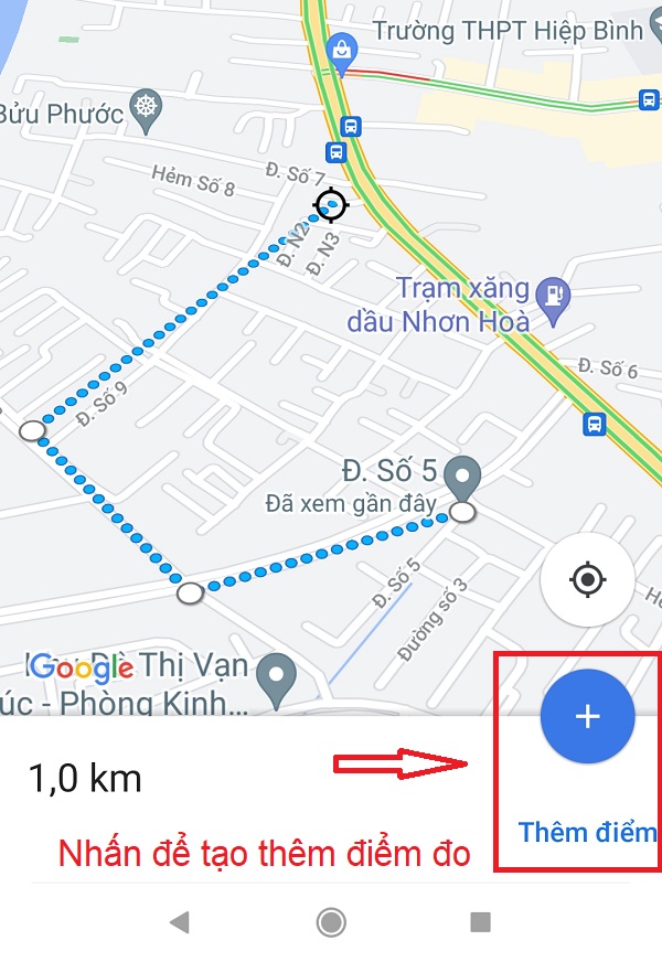 đo khoảng cách trên ứng dụng Google Maps điện thoại  2
