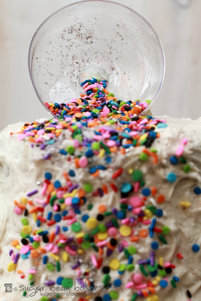 Sugar Bean Bakers {Spilled Confetti Cake}