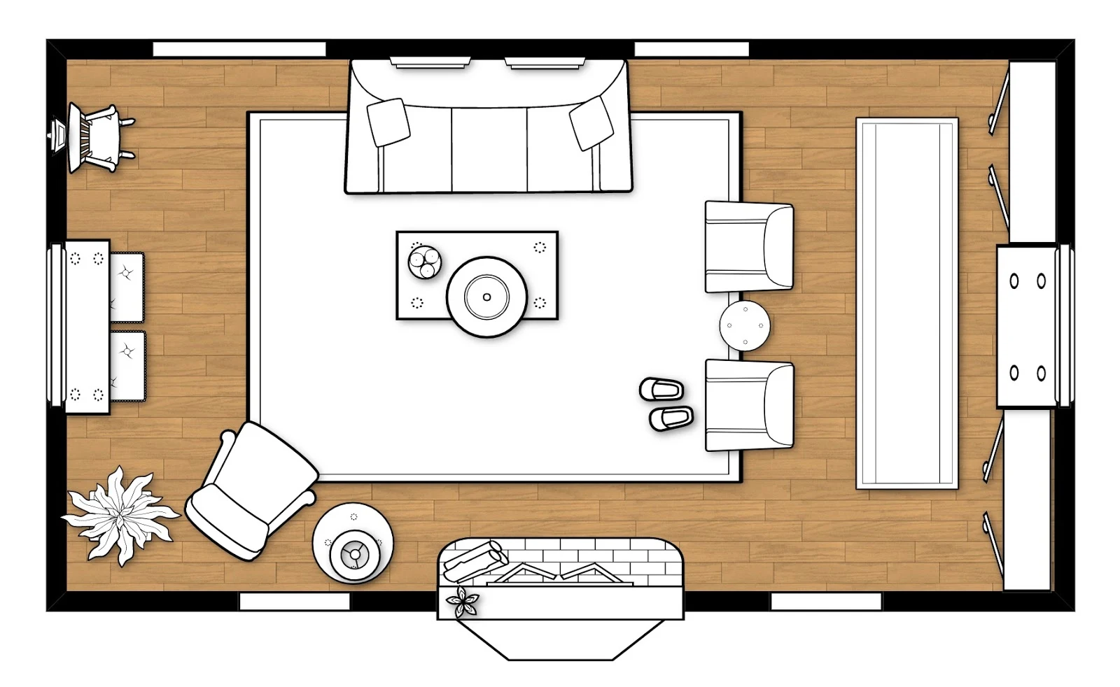 living room layout with fireplace, living room layout ideas, living room furniture arrangement