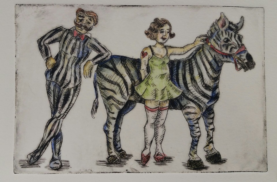 Student Images from my Acrylic Resist Etching Class