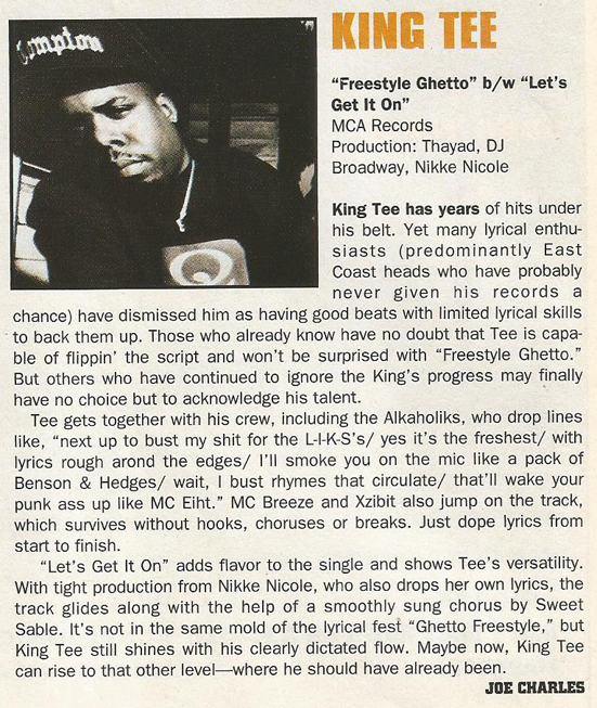 HipHopTheGoldenEra Sure Shot Singles King Tee Free Style Ghetto