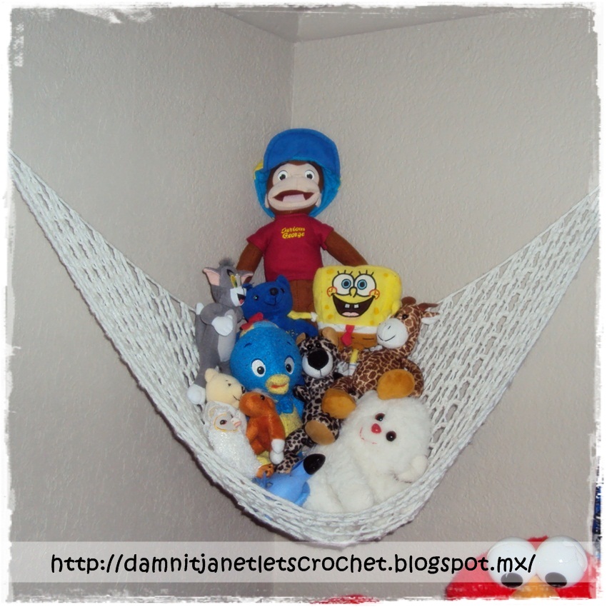 damn it let's crochet! Crochet Toy Storage Hammock