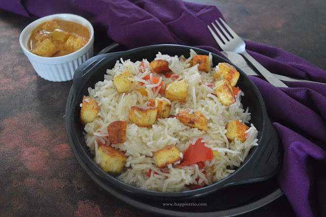 Capsicum Paneer Pulao Recipe | Easy Paneer Pualo