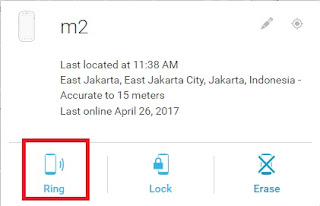 fitur ring menggunakan android device manager