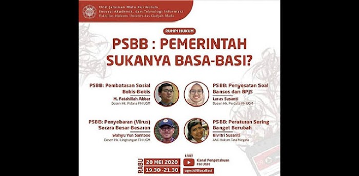 Dekan FU UGM Ngaku Ditelepon Istana Soal Pelesetan PSBB, Begini Penjelasannya