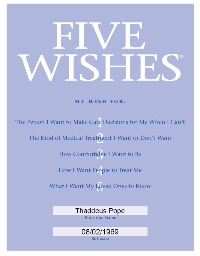 What Are The Five Wishes
