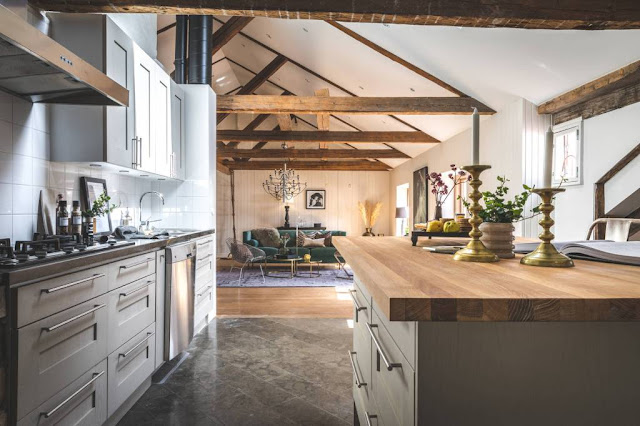 A Swedish loft with a touch of French rustic charm