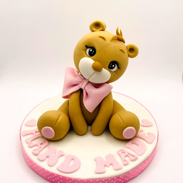 TEDDY BEAR EDIBLE CAKE TOPPER