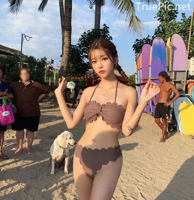 Korean cute model - Cha Yoo Jin - Mermaid Waves Tube Top Bikini - TruePic.net