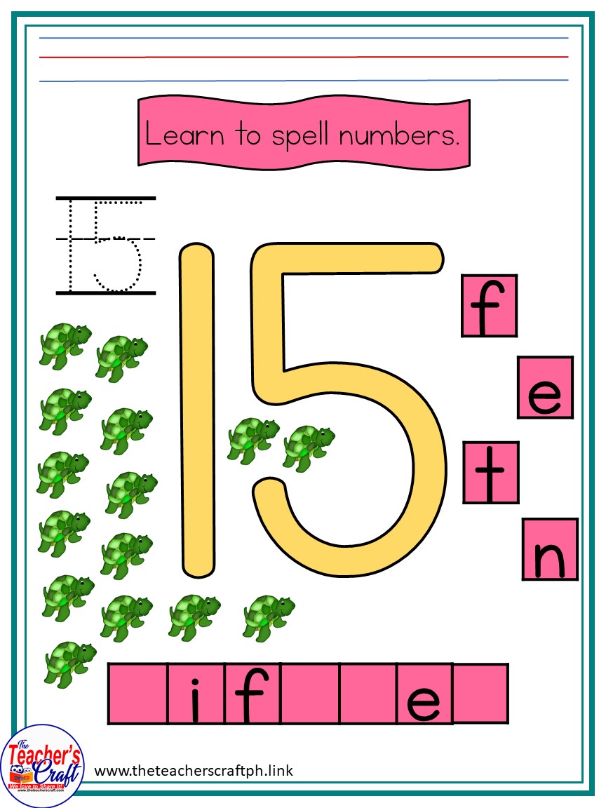 Learn to spell numbers 1-15 - The Teacher's Craft