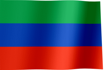 The waving flag of Dagestan (Animated GIF) (Флаг дагестана гифка)
