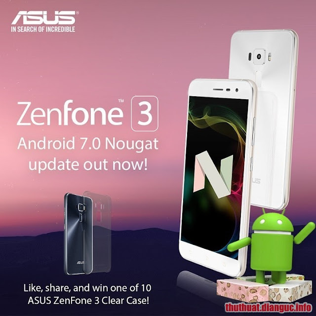 Xóa xác minh Google cho Asus Zenfone 3 Android 7 Nougat (ZE520KL & ZE552KL)