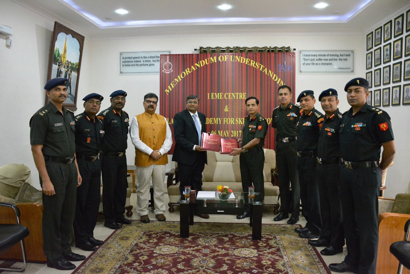 Chindits Indian Army’s 1 EME Centre and Telangana Academy for Skill