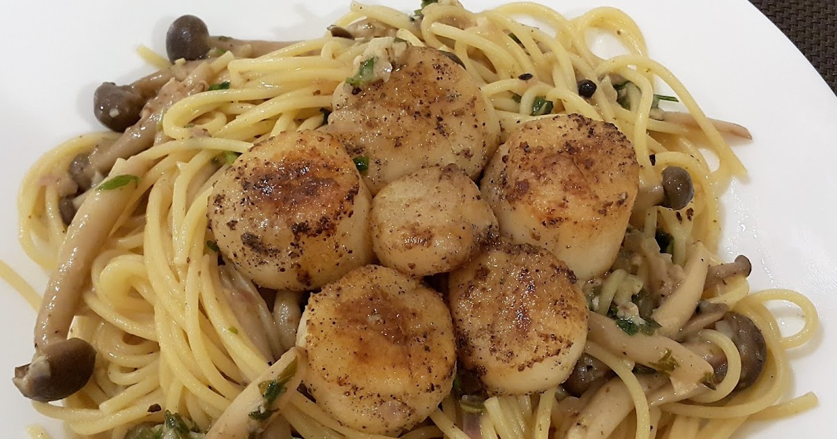 Seared Scallops with Pasta and Mushrooms Wen's Notes