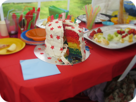 rainbow cake, first birthday cake, homemade rainbow sponge, silent sunday