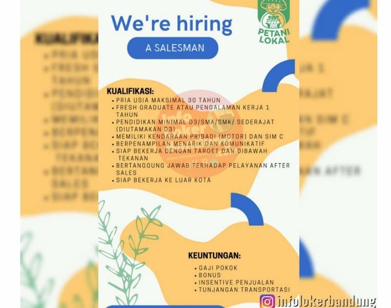 Lowongan Kerja Petani Lokal Bandung April 2021 - Info Loker Bandung