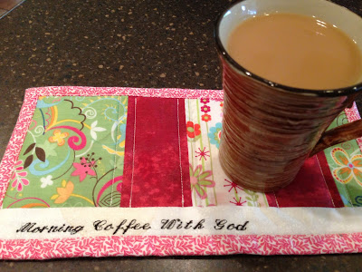 Machine Embroidery a Mug Rug Embroidery It