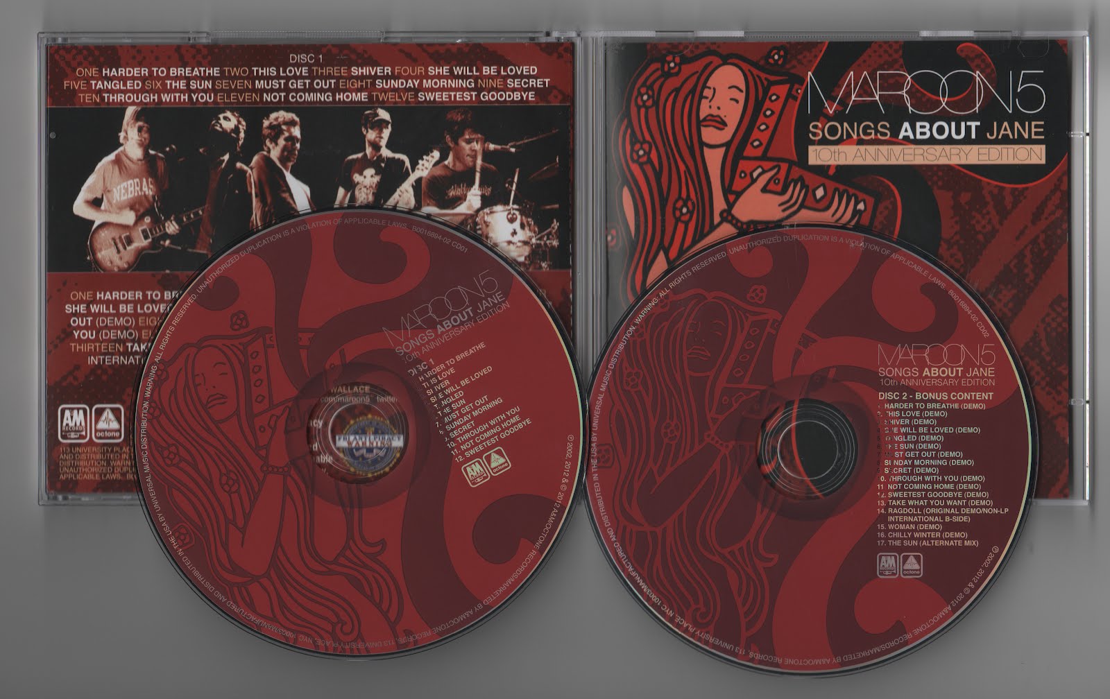 Maroon 5 Songs About Jane 10th Anniversary Edition