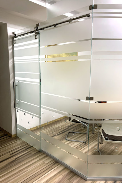  Glass office partition