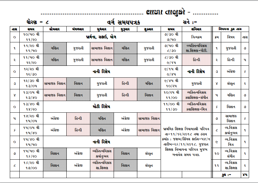 Jac Class 8 Time Table Image To U how-to-make-time-table-for-school-school-period-time-table-youtube