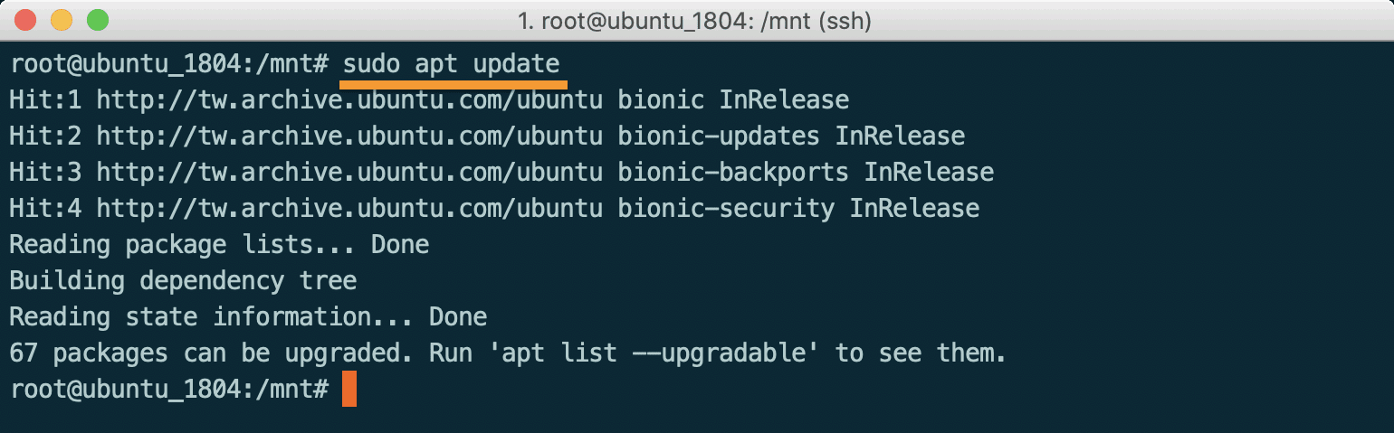 Linux apt update