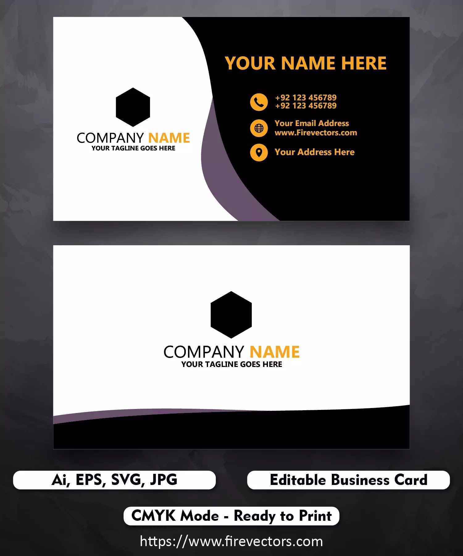 Business Card Template Ai by The Graphics Market