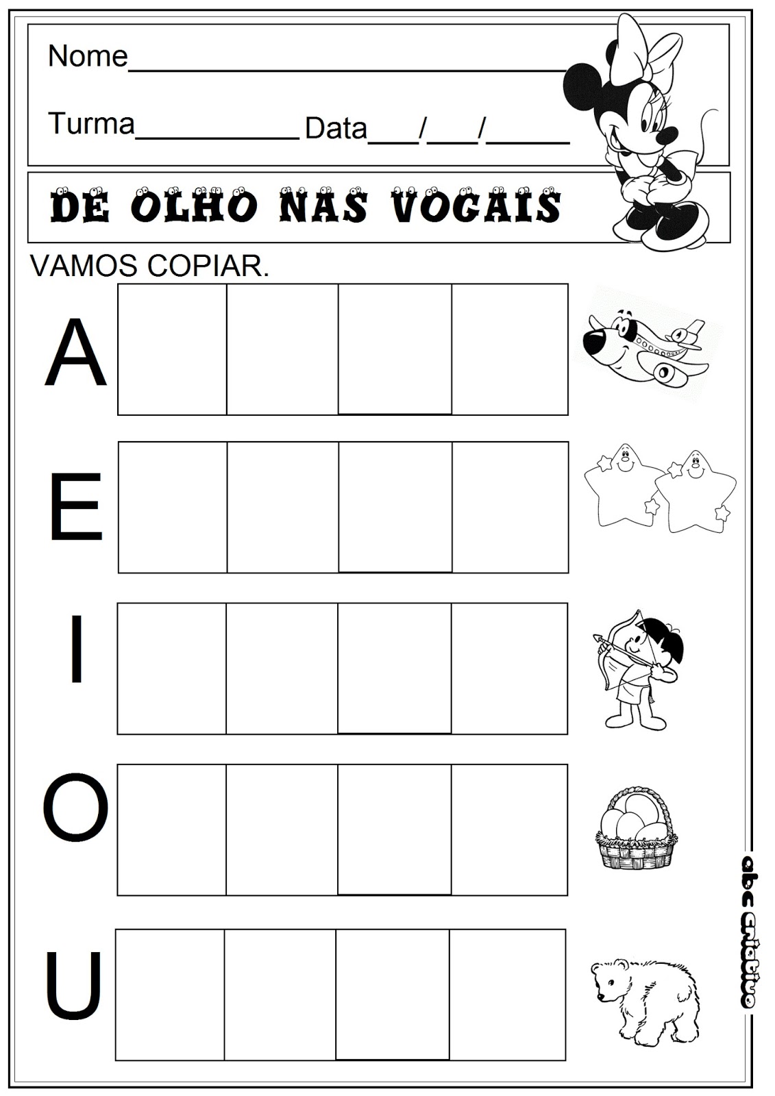 Abc Musical Kids ♫ Atividades Com Vogais