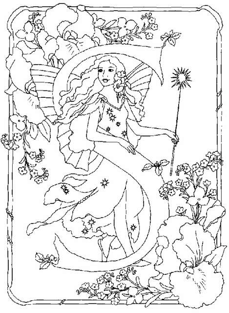 fairy and flower alphabet coloring pages - photo #36