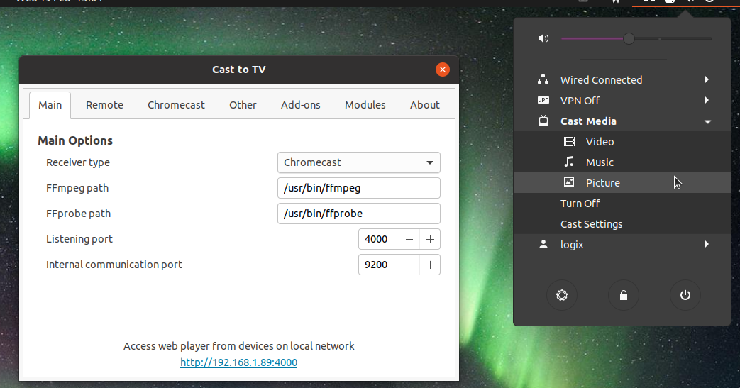 Cast To TV v12 Chromecast Extension For GNOME Shell Adds Automatic