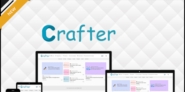  Crafter - Mẫu Blogger Tạp chí sạch & Giao diện người dùng