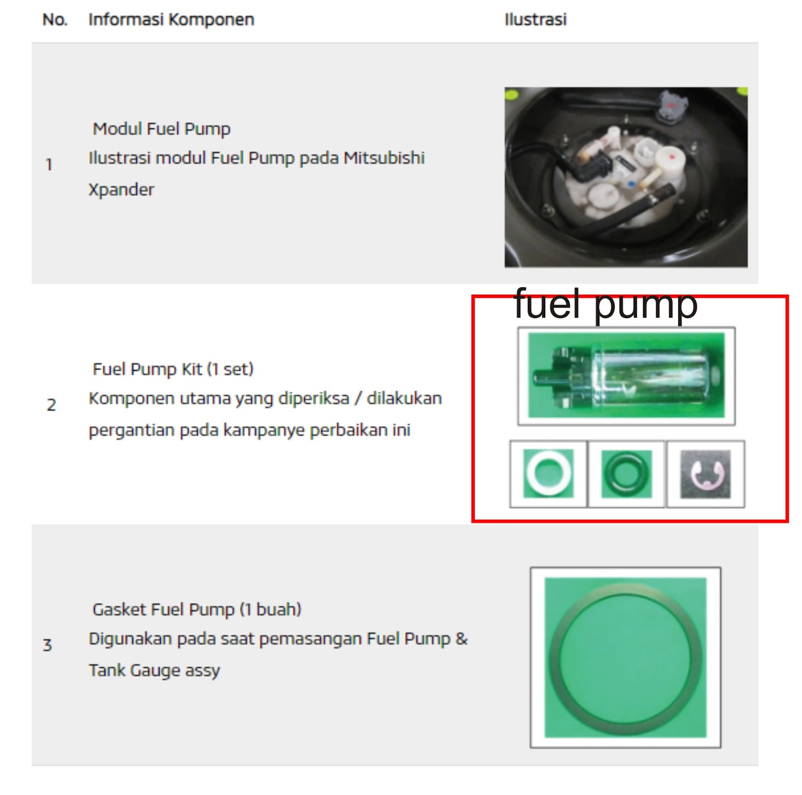 Mengenal Fungsi Impeller Pada Fuel Pump, Penyebab Mitsubishi Xpander