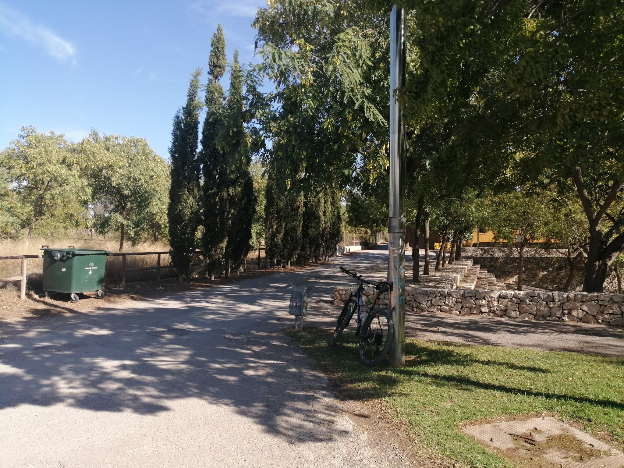 The location of the start of the River Turia Natural Park trail, Valencia