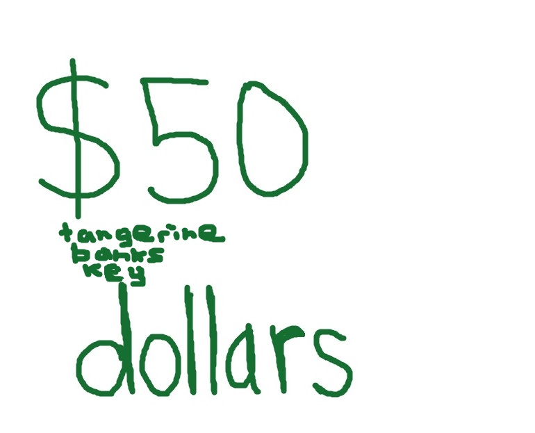 TANGERINE ORANGE KEY CODES 43209250S1 UNLIMITED REFERRAL 2019 50 DOLLARS