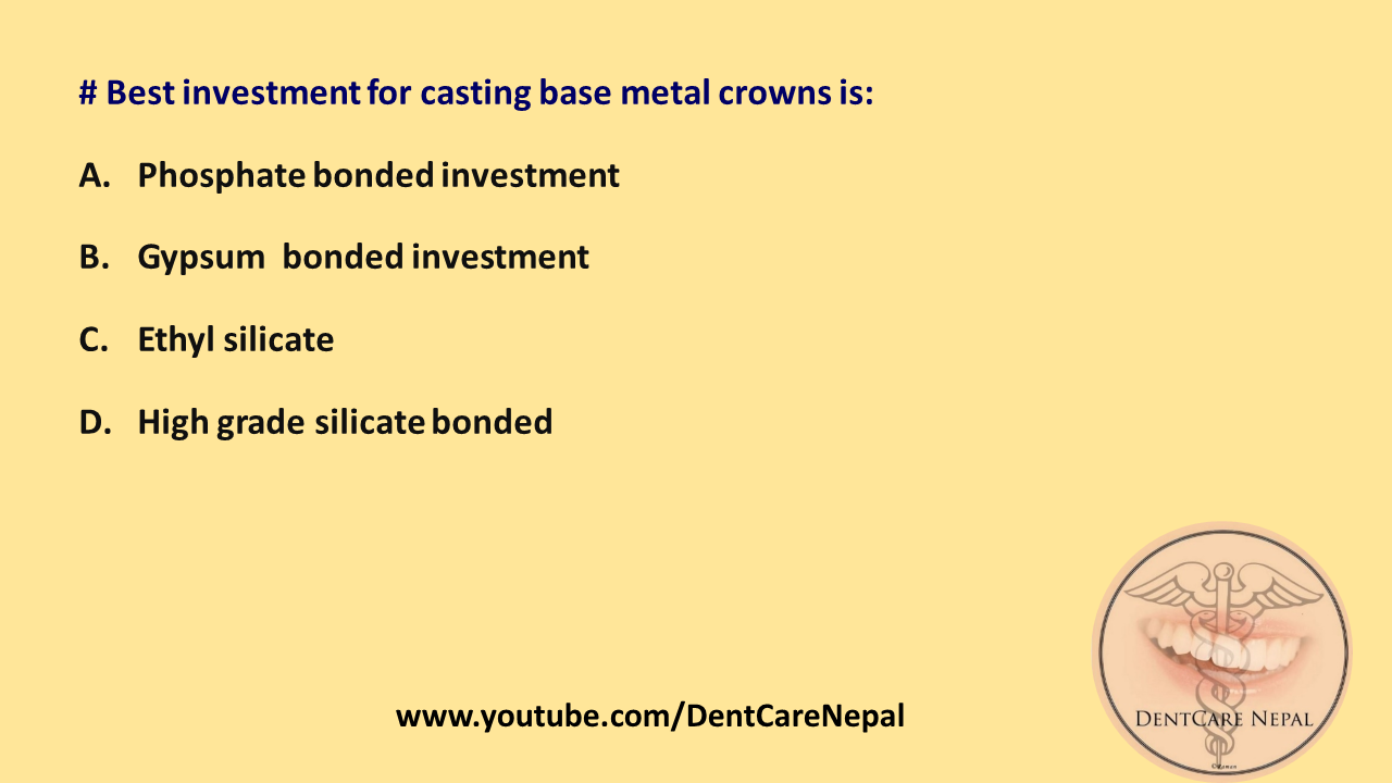 Dentosphere World of Dentistry Best investment for casting base metal crowns is