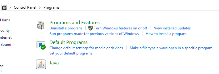 HodentekHelp: How do I find the Java Control Panel in Windows 10?